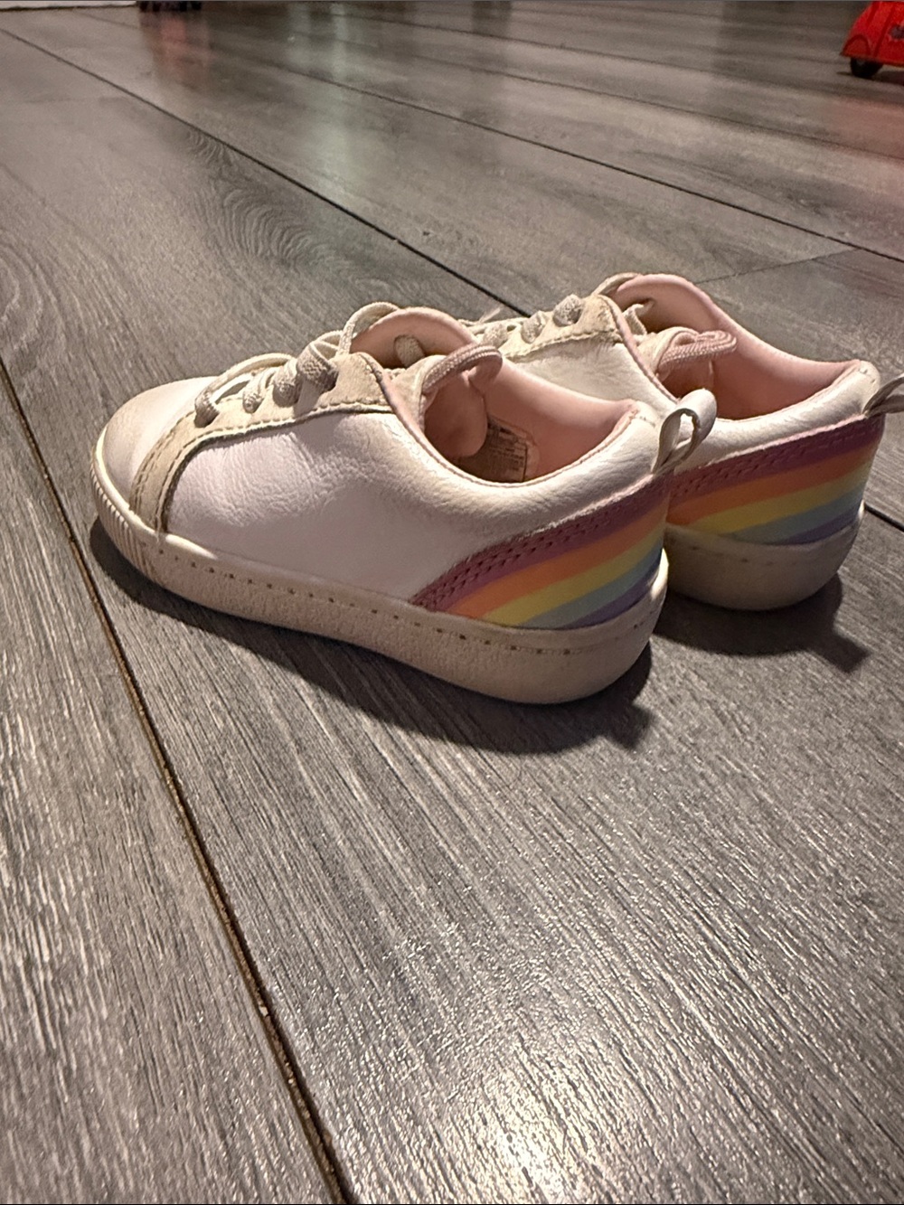 Carter's White and Light Pink Toddler Sneakers - Picture 2 of 6